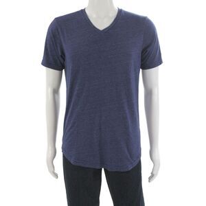 Goodlife Mens Basic Blue V-Neck Polyester Blend T-Shirt Size M